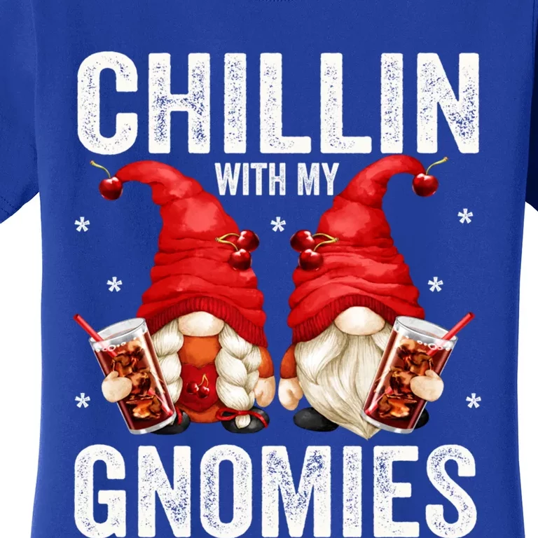 Funny Garden Gnomes For Cola Lovers Chillin With My Gnomies Meaningful Gift Women's T-Shirt