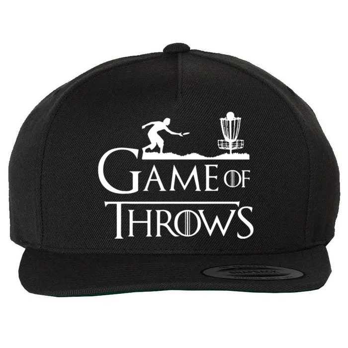 Frisbee Golf Game Of Throws Disc Golf Wool Snapback Cap