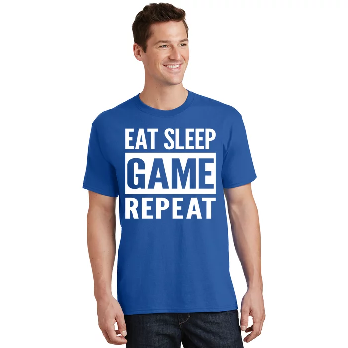 Funny Gamer Gaming Gift Eat Sleep Game Repeat Holiday Gift T-Shirt