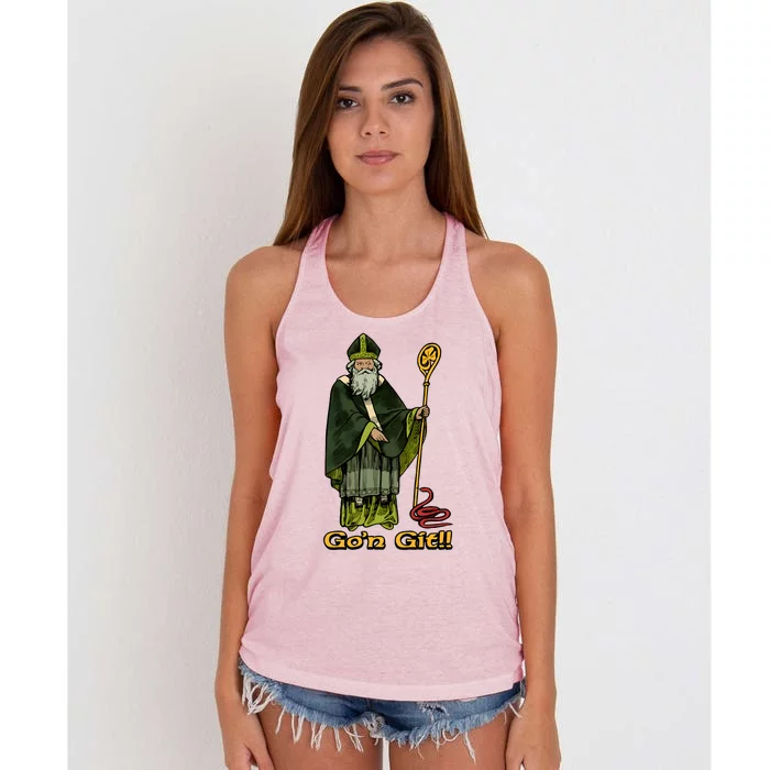 Funny Gon Git St Patrick Women's Knotted Racerback Tank