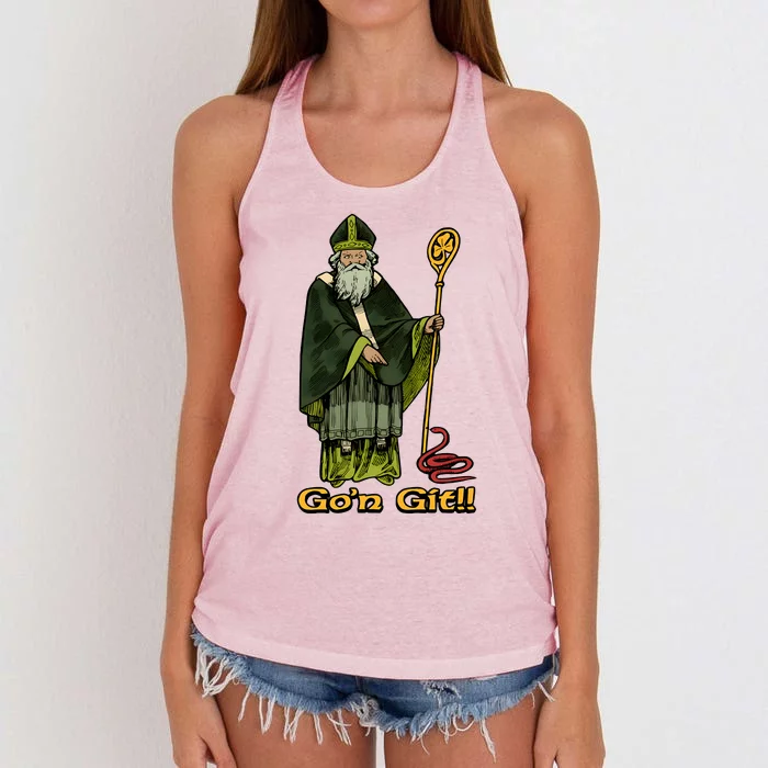 Funny Gon Git St Patrick Women's Knotted Racerback Tank