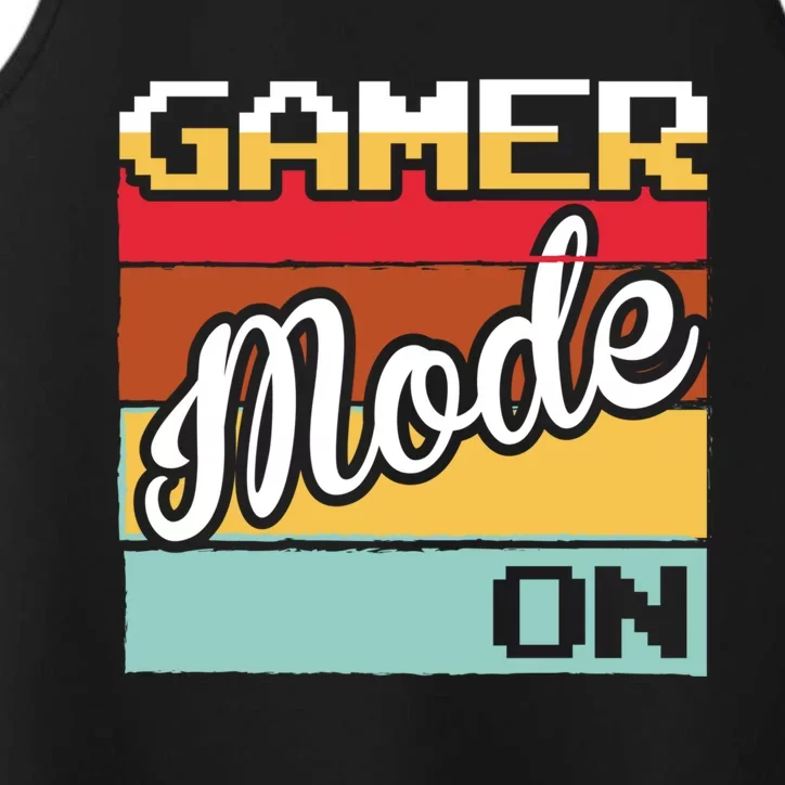 Funny Gaming Gamer Mode On Gamer Video Games Gift Performance Tank