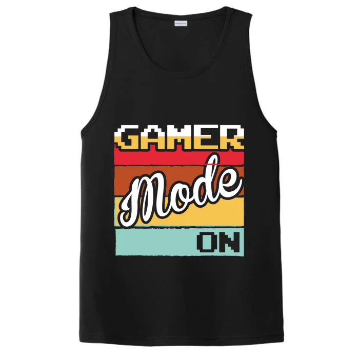 Funny Gaming Gamer Mode On Gamer Video Games Gift Performance Tank