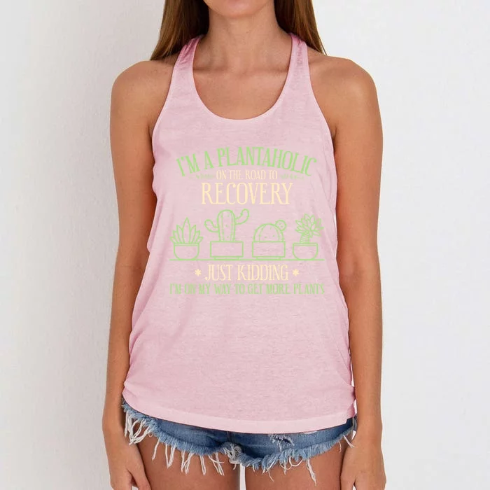 Funny Gardening Gardener Plants Lover Quote Gift Women's Knotted Racerback Tank