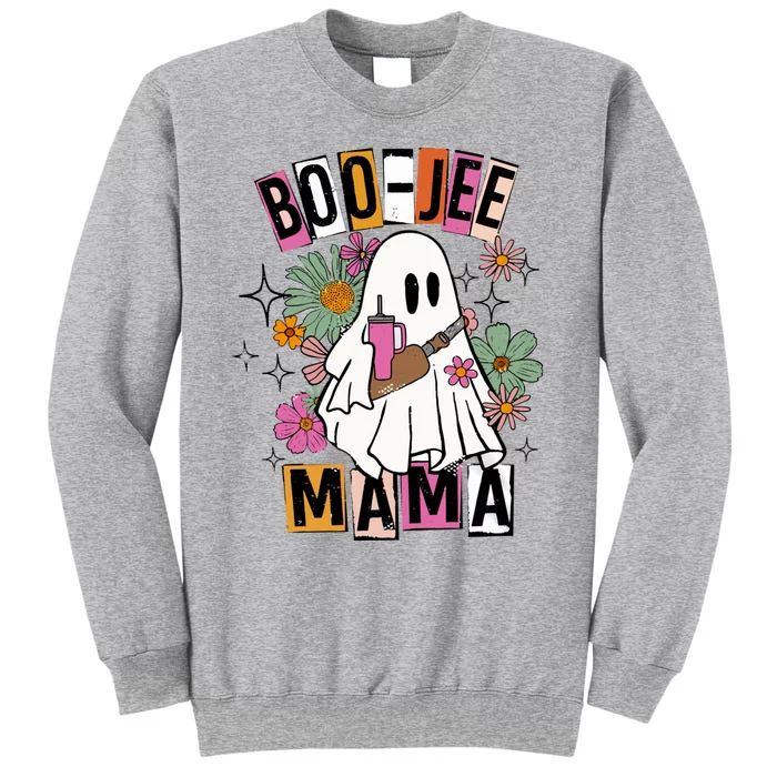 Floral Groovy Ghost Boojee Mama Fall Halloween Western Mama Sweatshirt