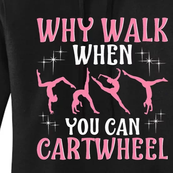 Funny Gymnastics Gymnast Gift For Cool Cartwheel Women's Pullover Hoodie