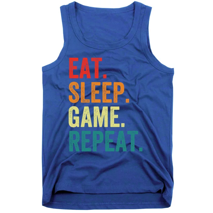 Funny Gaming Gift Eat Sleep Game Repeat Funny Gift Tank Top