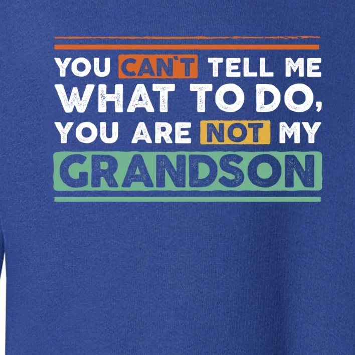 Funny Grand Grandpa Gift CanT Tell What To Do Grandson Gift Toddler Sweatshirt