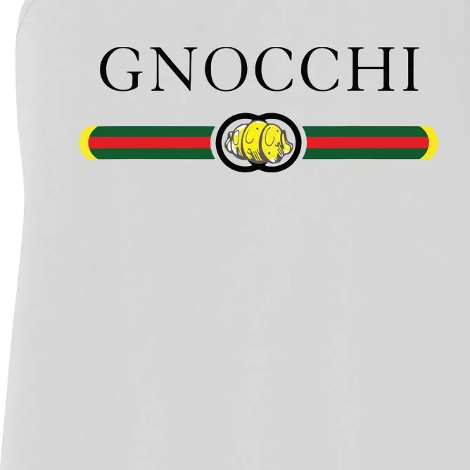 Funny Graphic Gnocchi Italian Pasta Novelty Food Gifts Women's Racerback Tank