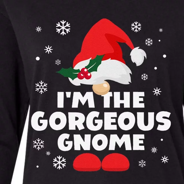 Funny Gorgeous Gnome Family Matching Group Happy Christmas Womens Cotton Relaxed Long Sleeve T-Shirt