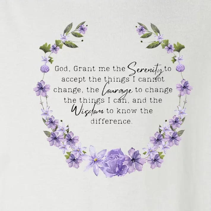 Floral God Grant Me The Serenity Prayer Spiritu Toddler Long Sleeve Shirt