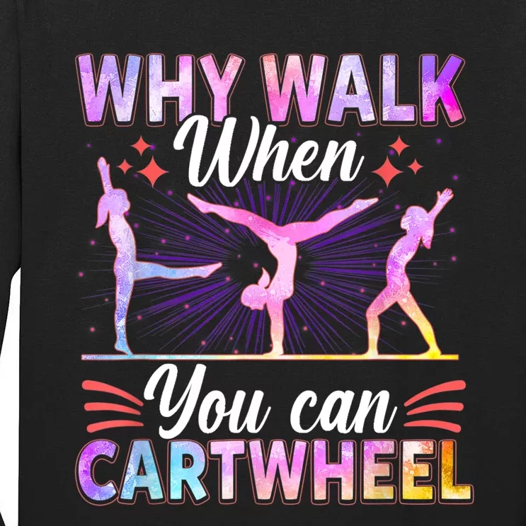 Funny Gymnastics Gymnast Gift For Girls Women Cool Cartwheel Gift Tall Long Sleeve T-Shirt