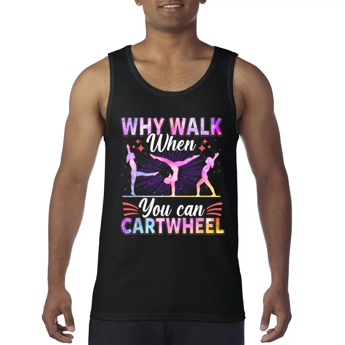 Funny Gymnastics Gymnast Gift For Girls Women Cool Cartwheel Gift Tank Top