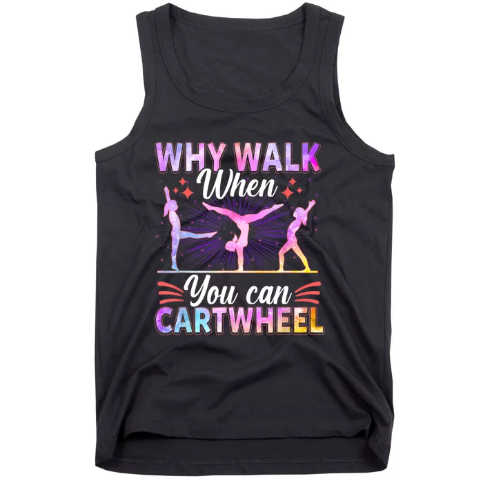 Funny Gymnastics Gymnast Gift For Girls Women Cool Cartwheel Gift Tank Top