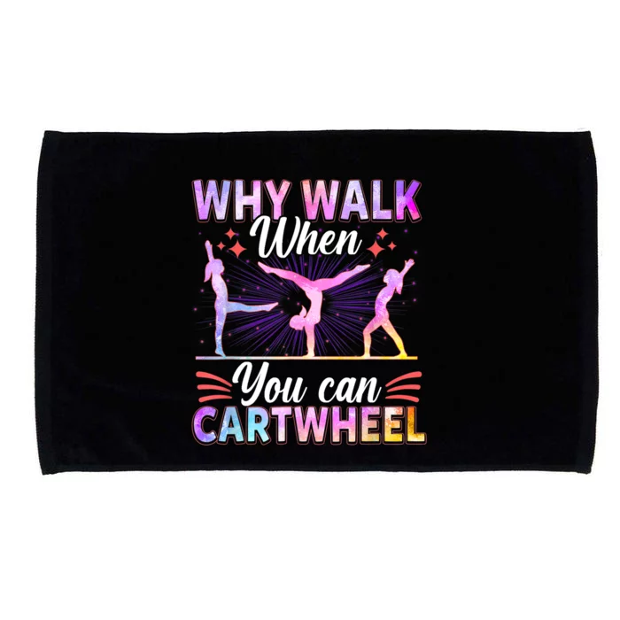 Funny Gymnastics Gymnast Gift For Girls Women Cool Cartwheel Gift Microfiber Hand Towel