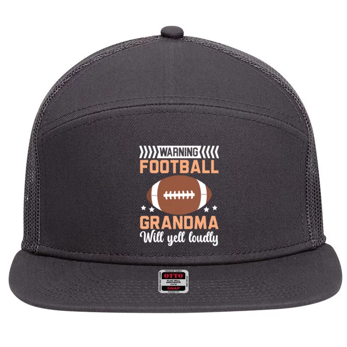 Football Grandma Grandmother Granny Grandparents Day 7 Panel Mesh Trucker Snapback Hat