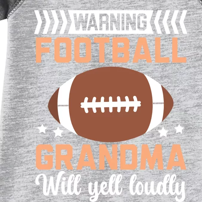 Football Grandma Grandmother Granny Grandparents Day Infant Baby Jersey Bodysuit