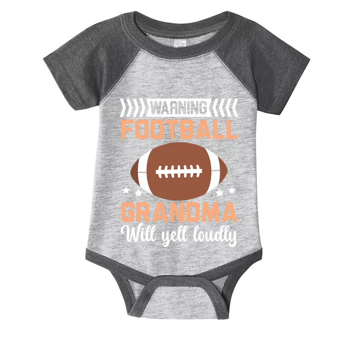 Football Grandma Grandmother Granny Grandparents Day Infant Baby Jersey Bodysuit