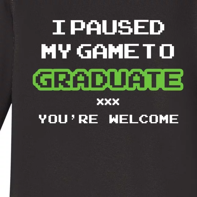 Funny Gamer Graduate Graduation Baby Long Sleeve Bodysuit