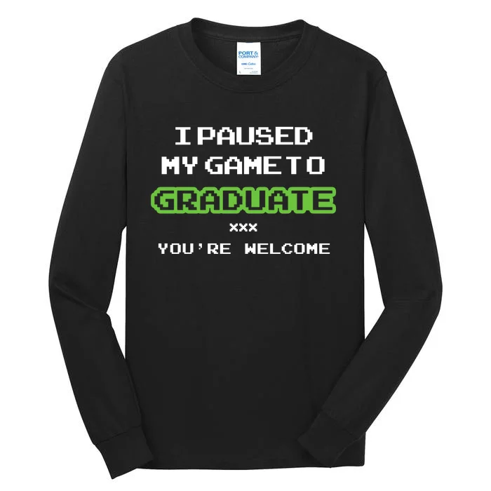 Funny Gamer Graduate Graduation Tall Long Sleeve T-Shirt