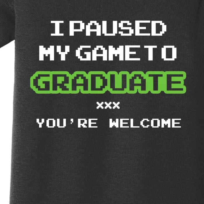 Funny Gamer Graduate Graduation Baby Bodysuit