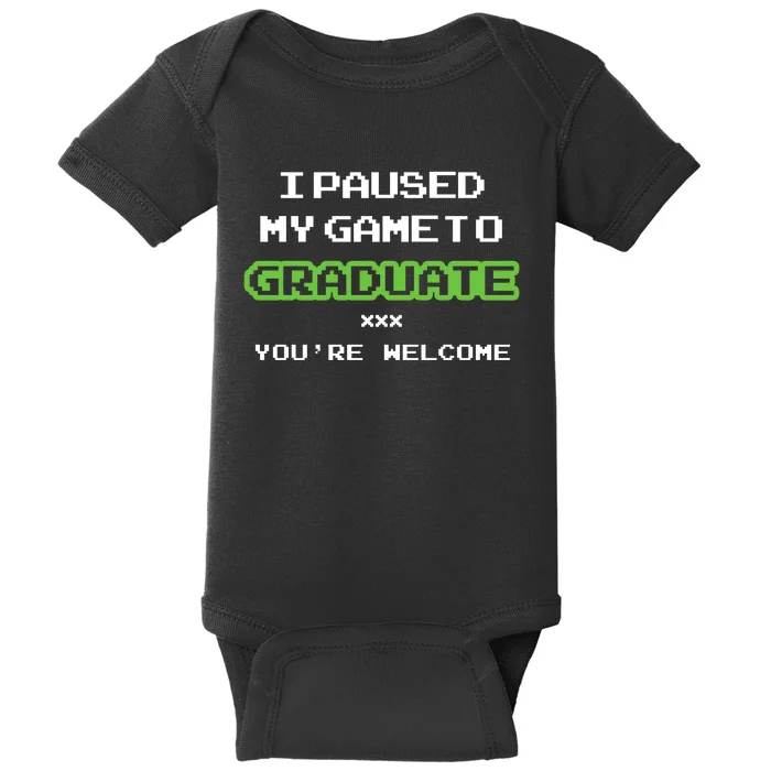 Funny Gamer Graduate Graduation Baby Bodysuit