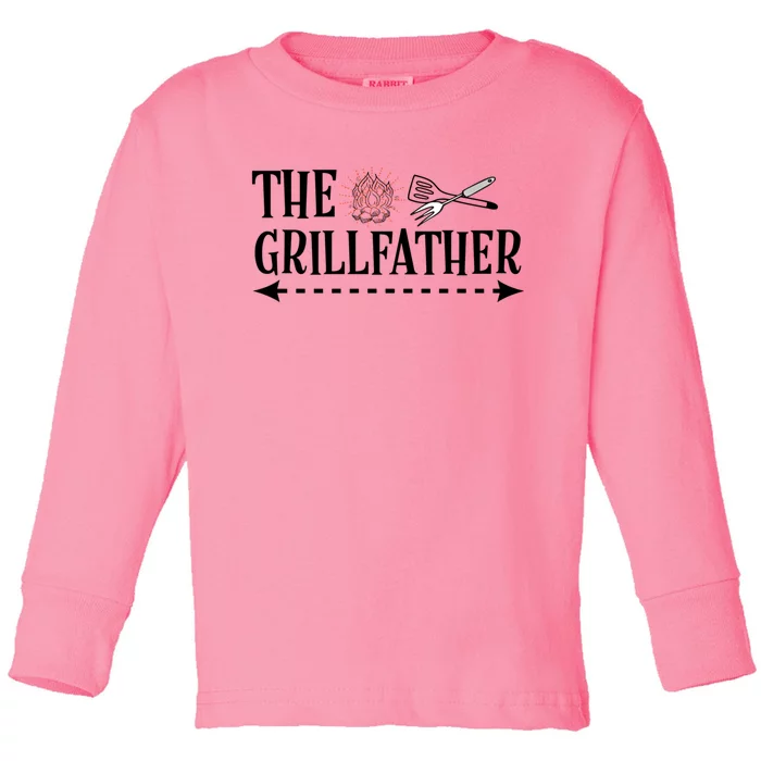 Fun Grillfather Grill Father Fire Bbq Gift Toddler Long Sleeve Shirt