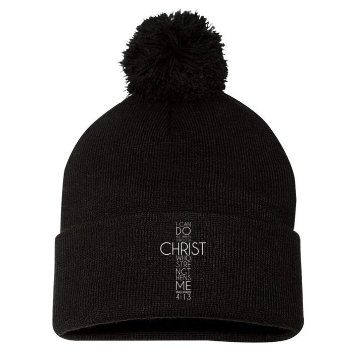 For Greater Glory Front & Back Pom Pom 12in Knit Beanie