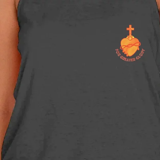 For Greater Glory Front & Back Women's Knotted Racerback Tank