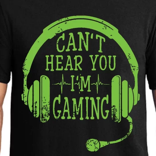 Funny Gamer Gift Headset Cant Hear You Im Gaming Pajama Set