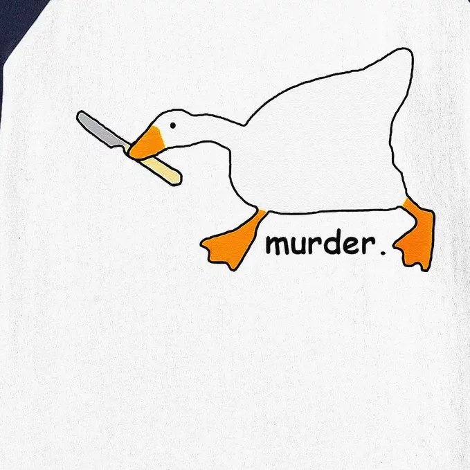 Funny Goose Game Murder Funny Meme Baseball Sleeve Shirt