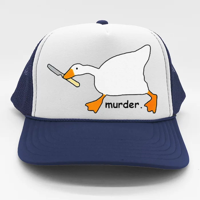 Funny Goose Game Murder Funny Meme Trucker Hat