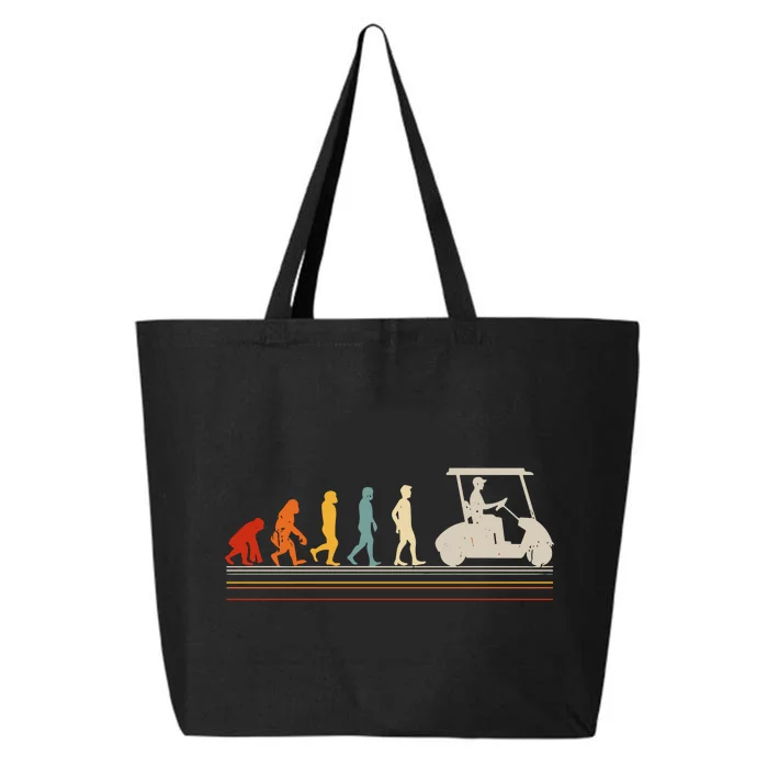 Funny Golf Gift Retro Style Evolution Of Man 25L Jumbo Tote