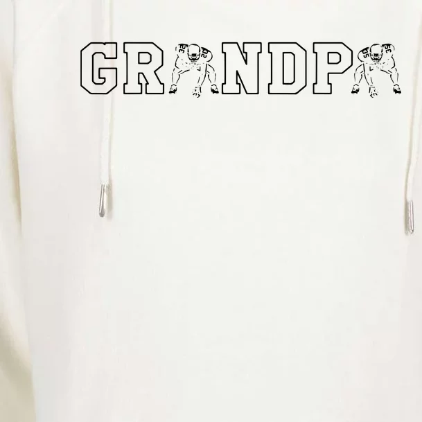 Football Grandpa Gramps Grandparents Day Tackle Coach Womens Funnel Neck Pullover Hood