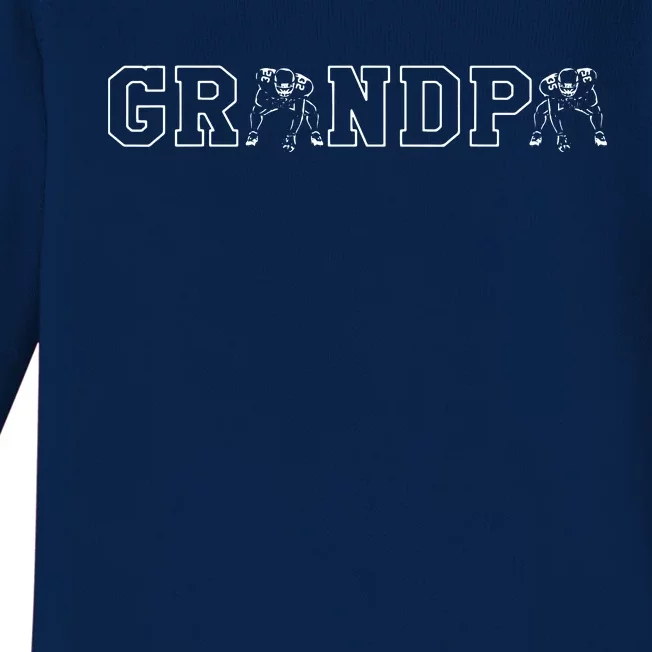 Football Grandpa Gramps Grandparents Day Tackle Coach Baby Long Sleeve Bodysuit