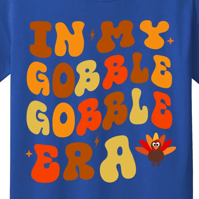 Funny Gobble Gobble Turkey Pilgrim Little Thanksgiving Gift Kids T-Shirt