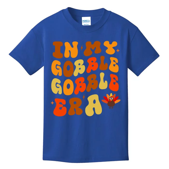 Funny Gobble Gobble Turkey Pilgrim Little Thanksgiving Gift Kids T-Shirt