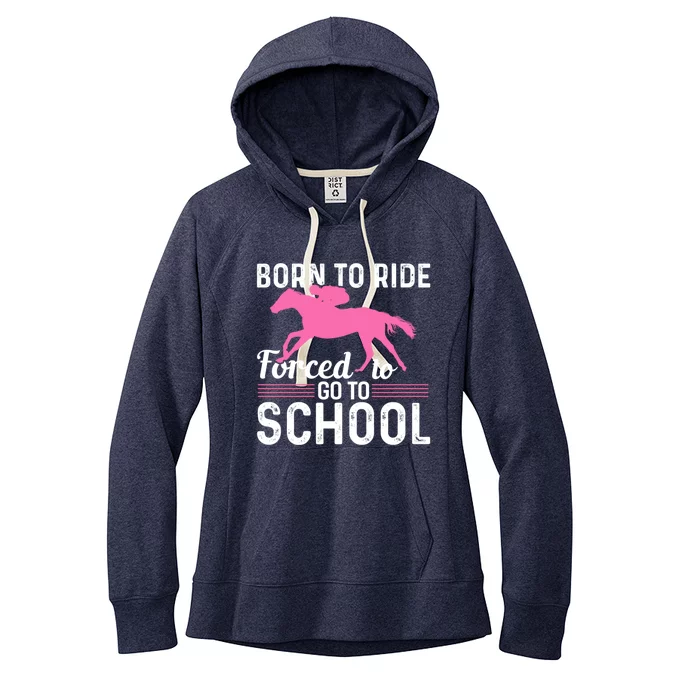 Funny Gift Horse Girl Horseback Riding Girl Women's Fleece Hoodie