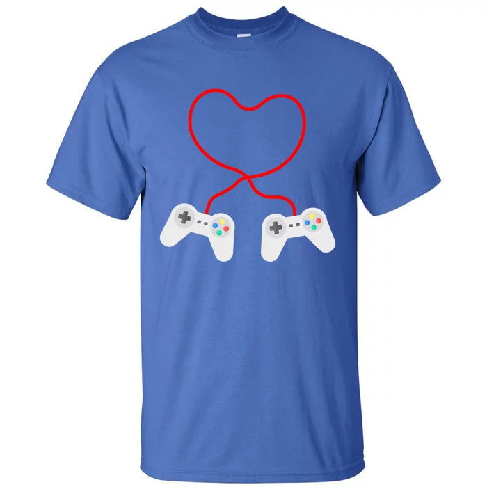 Funny Gamer Heart Design Cool Valentine's Day Video Games Cute Gift Tall T-Shirt