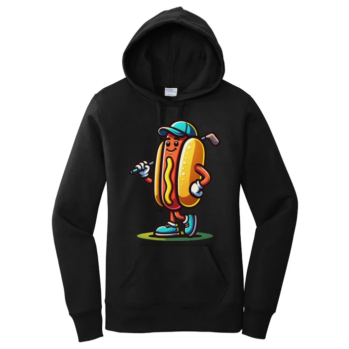 Funny Golf Hot Dog Women's Pullover Hoodie