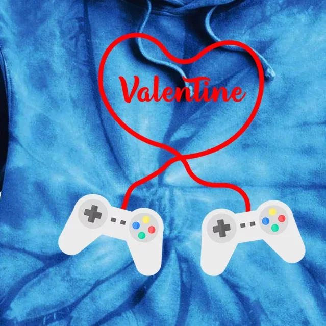 Funny Gamer Heart Design Cool Valentine's Day Video Games Great Gift Tie Dye Hoodie