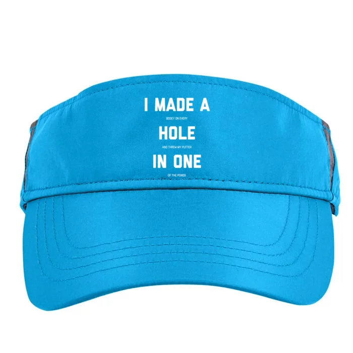 Funny Golf Hole In One Golf Gag Gifts Gift Adult Drive Performance Visor