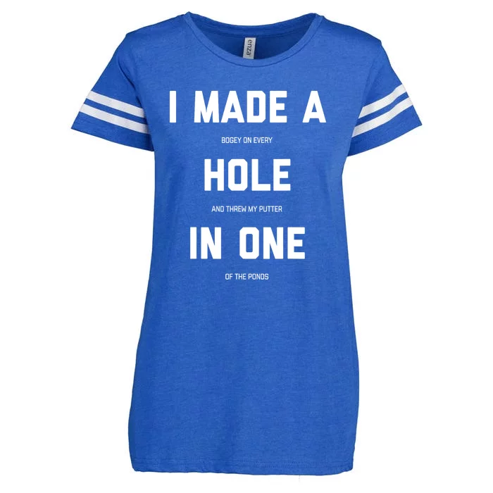 Funny Golf Hole In One Golf Gag Gifts Gift Enza Ladies Jersey Football T-Shirt