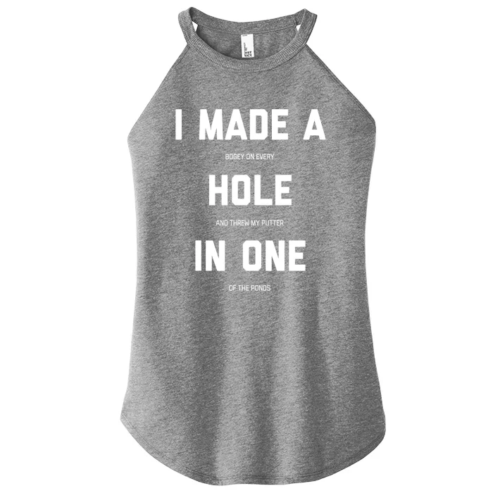 Funny Golf Hole In One Golf Gag Gifts Gift Women’s Perfect Tri Rocker Tank