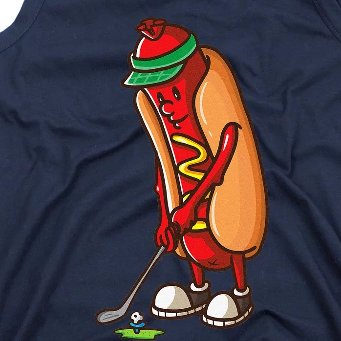 Funny Golfing Hot Dog Golf Gifts For Golfer Tank Top