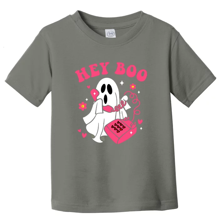 Funny Ghost Hey Boo Scream Halloween Scream You Hang Up Gift Toddler T-Shirt