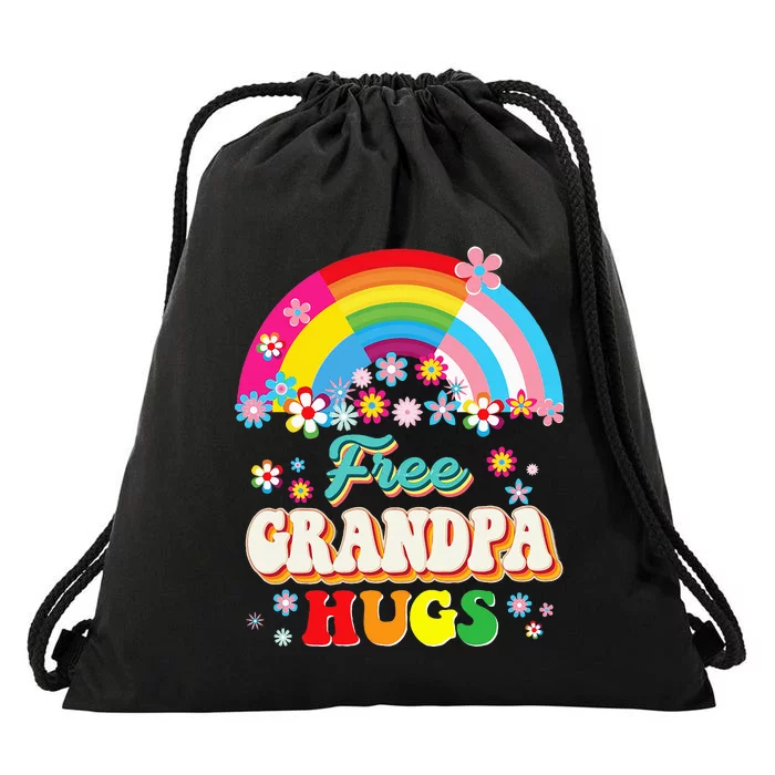 Free Grandpa Hugs Lgbtq Pansexual Drawstring Bag