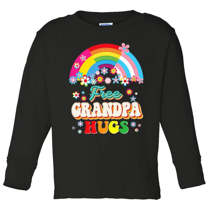 Free Grandpa Hugs Lgbtq Pansexual Toddler Long Sleeve Shirt