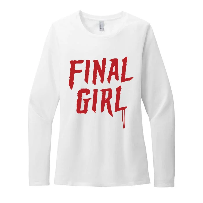 Final Girl Horror Movie Inspired Womens CVC Long Sleeve Shirt