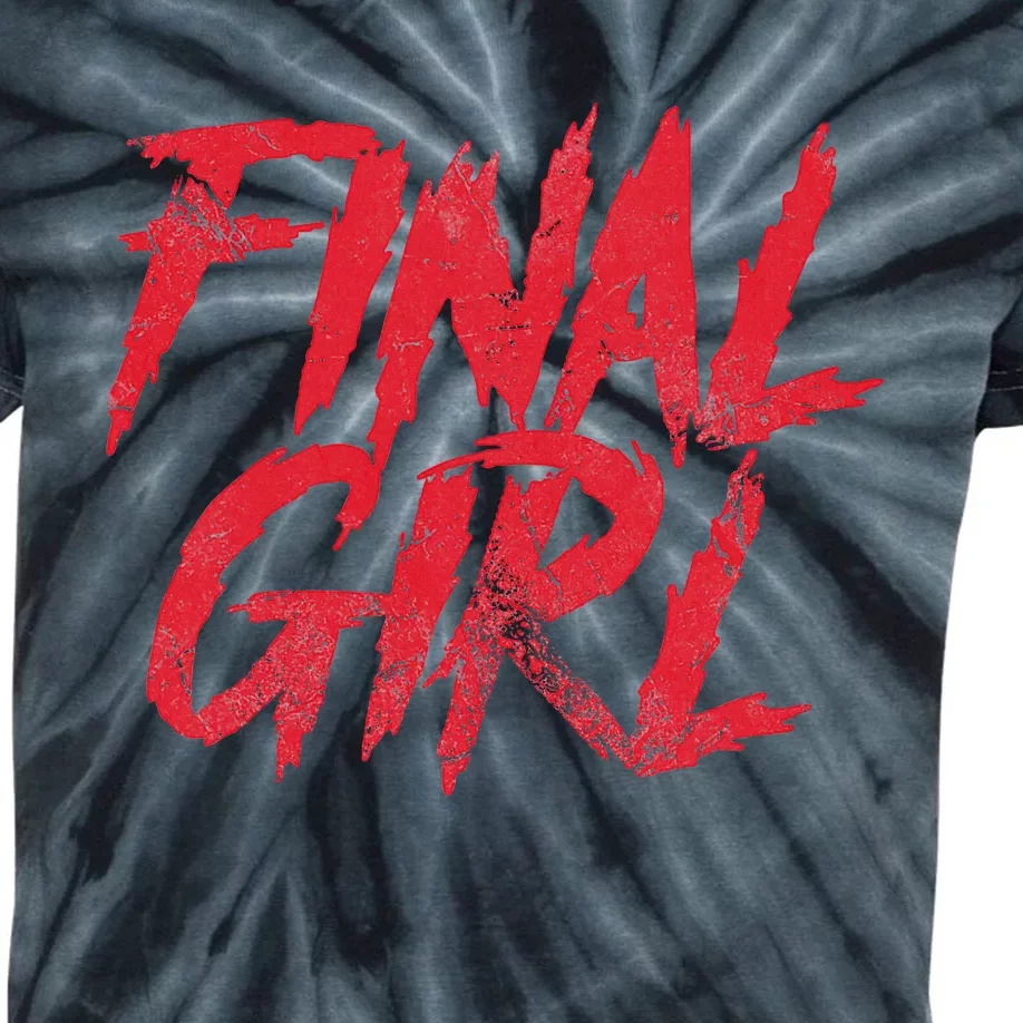 Final Girl Horror Movie Scary Film Halloween Costume Grunge Kids Tie-Dye T-Shirt